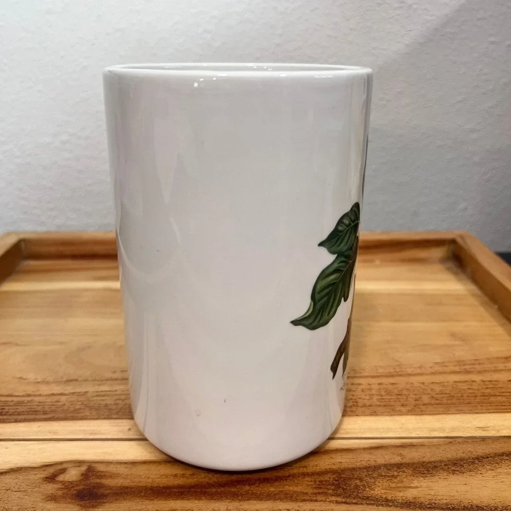 Pomona Portmeirion Utensil‎ Storage Jar Vase White Teinton Squash Pear 6.5in